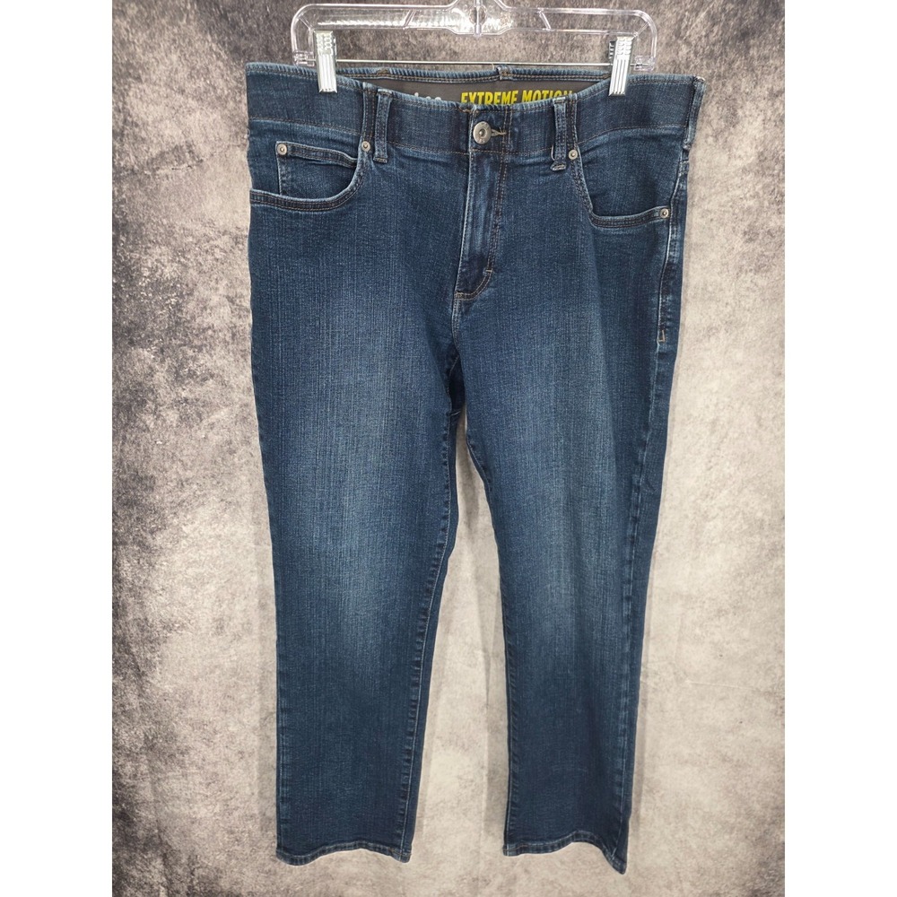 Lee Jeans Men 36 X 29 Blue Extreme Motion Straight Tapered Performance Tag 34x30